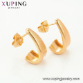 95067 Xuping einfache 18 Karat vergoldete Ohrring-Designs für Frauen-Fingernagel-Ohrstecker China-Großhandel ohne Stein